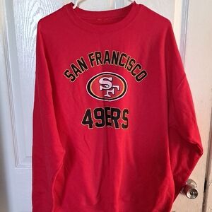 Team Apparel Red San Francisco 49ers Crewneck Sweater